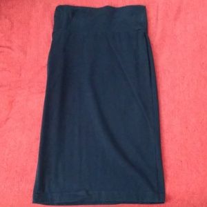 Navy blue pencil skirt